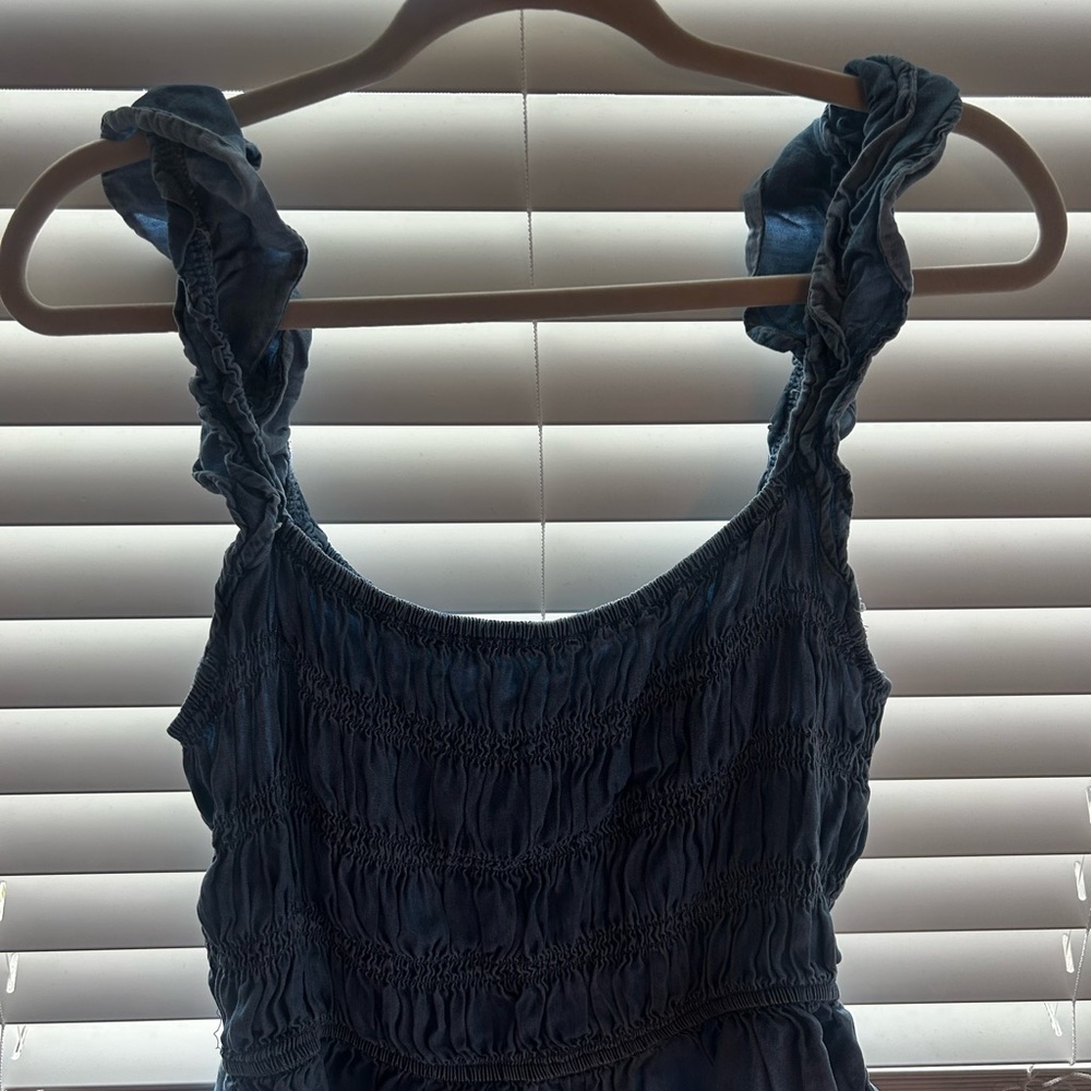 Blue Rain Navy Crop Top